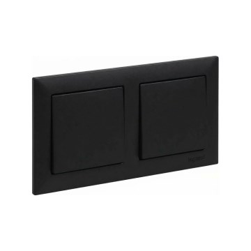Legrand - Interruptor unipolar doble n.º 1 con embellecedor SUNO negro
