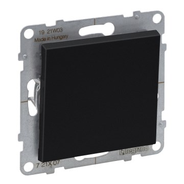 Legrand - Interruptor unipolar n.º 1/0 sin marco SUNO negro