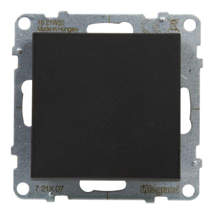 Legrand - Interruptor unipolar n.º 1/0 sin marco SUNO negro