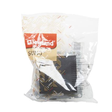 Legrand - Interruptor unipolar n.º 1/0 sin marco SUNO negro