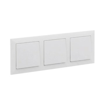 Legrand - Interruptor unipolar triple n.º 1 con marco SUNO blanco