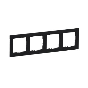 Legrand - Marco para 4 módulos SUNO, negro