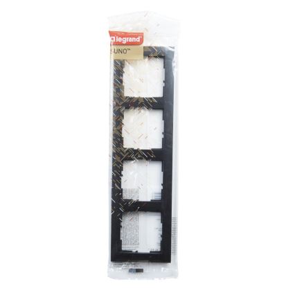Legrand - Marco para 4 módulos SUNO, negro