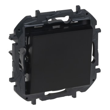 Legrand - Pulsador unipolar n.º 1/0 sin marco NILOE STEP negro