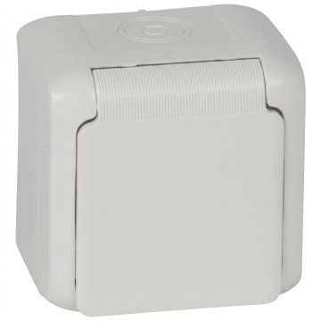 Legrand - Toma de corriente de pared para uso doméstico FORIX 250V IP44 blanca