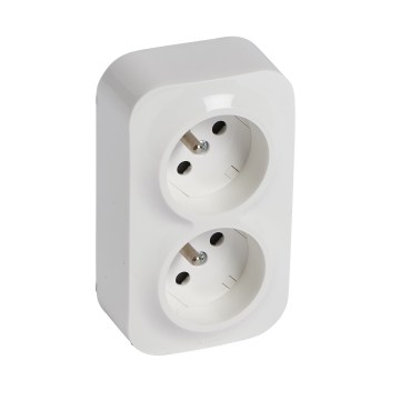 Legrand - Toma de corriente doble de pared para uso doméstico FORIX 250V blanco