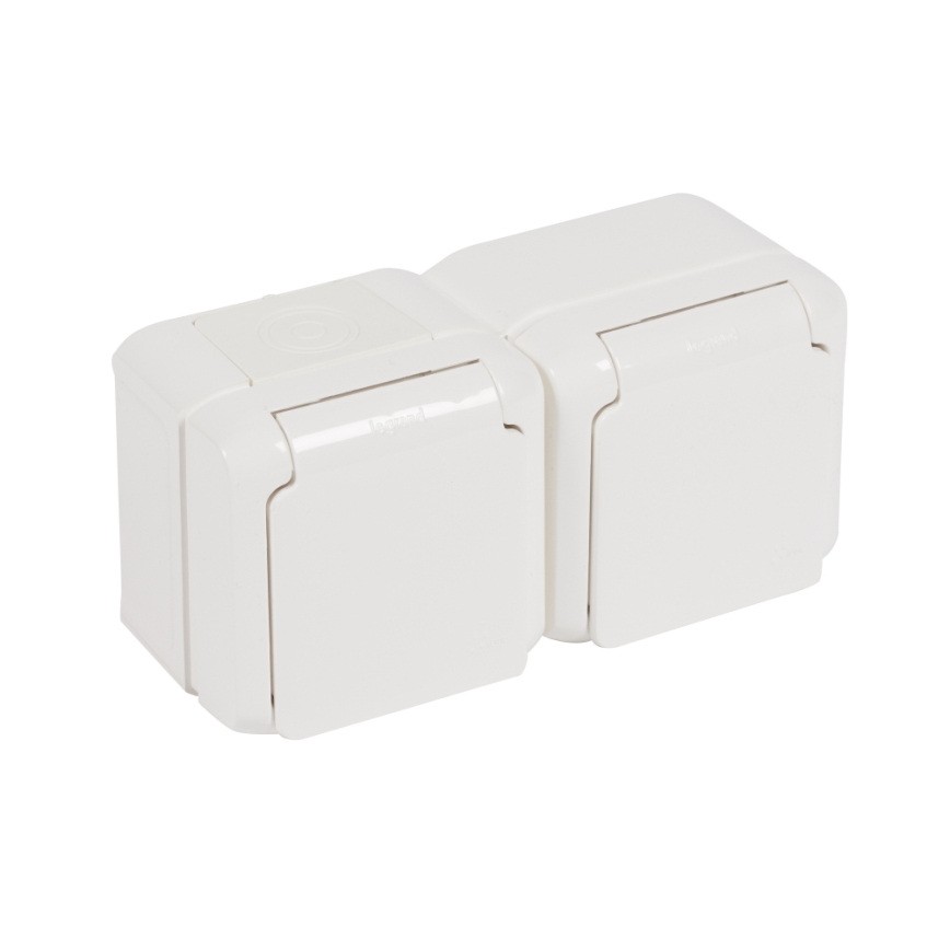 Legrand - Toma de corriente doble doméstica FORIX 250V IP44 blanca