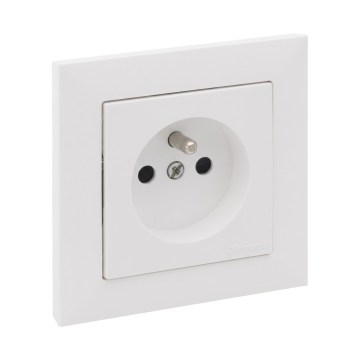 Legrand - Toma de corriente doméstica con embellecedor SUNO 250V blanca