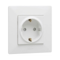 Legrand - Toma de corriente doméstica SCHUKO con marco NILOE STEP 250V blanca