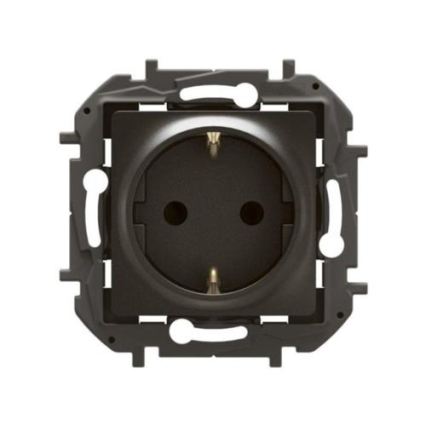 Legrand - Toma de corriente doméstica SCHUKO sin marco NILOE 250V negra