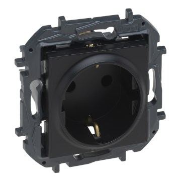 Legrand - Toma de corriente SCHUKO para uso doméstico sin marco NILOE STEP 250V negra