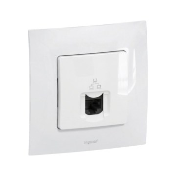 Legrand - Toma Ethernet RJ45 con marco NILOE blanca