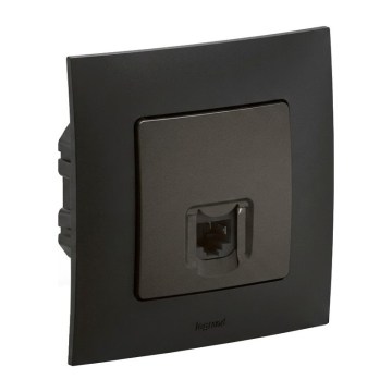 Legrand - Toma Ethernet RJ45 con marco NILOE negra