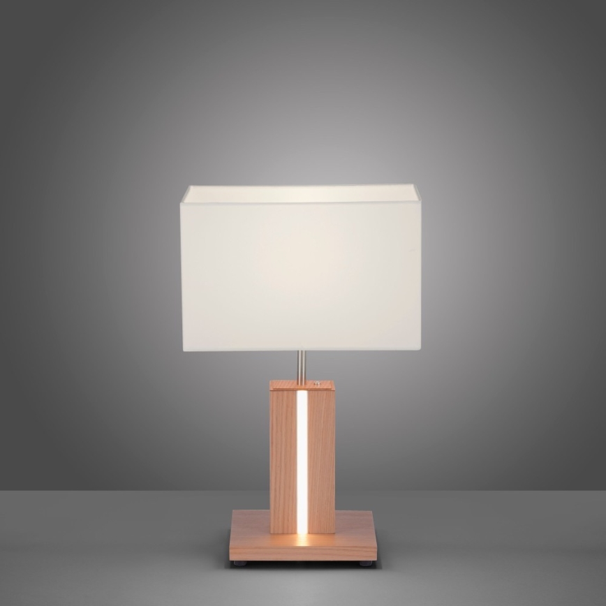 Leuchten Direkt 11421-78 - Lámpara de mesa LED regulable AMANDA 1xE27/40W/230V + LED/5W