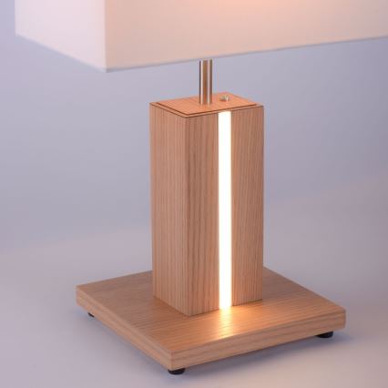 Leuchten Direkt 11421-78 - Lámpara de mesa LED regulable AMANDA 1xE27/40W/230V + LED/5W