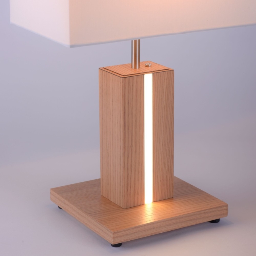 Leuchten Direkt 11421-78 - Lámpara de mesa LED regulable AMANDA 1xE27/40W/230V + LED/5W