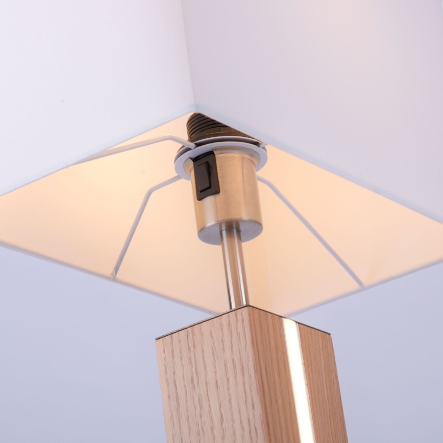 Leuchten Direkt 11421-78 - Lámpara de mesa LED regulable AMANDA 1xE27/40W/230V + LED/5W