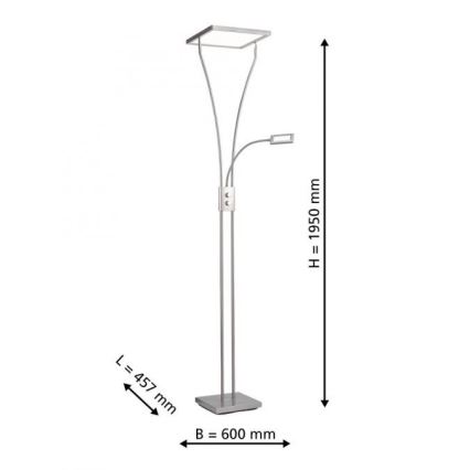 Leuchten Direkt 11722-55 - Lámpara LED regulable MARIAN LED/33,5W/230V + LED/3,6W