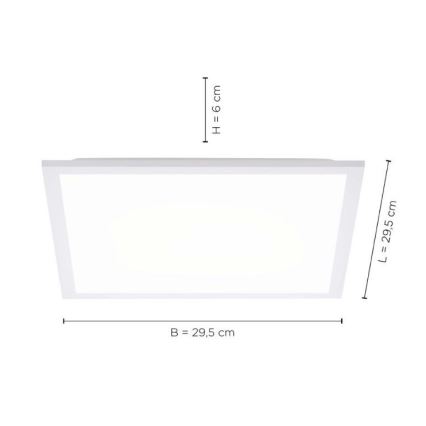 Leuchten Direkt 12200-16 - Plafón LED FLAT LED/17W/230V