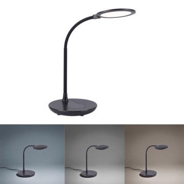 Leuchten Direkt 14416-18 - Lámpara de mesa LED regulable con cargador inalámbrico ASTRID LED/5W/230V 3000/4000/5500K + USB