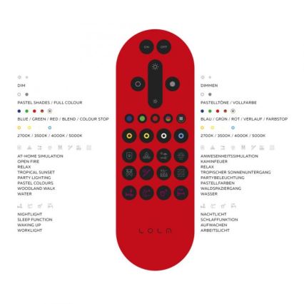 Leuchten Direkt 14743-16 - Plafón LED RGB regulable JUPI LED/28W/230V Tuya 2700-5000K + mando a distancia