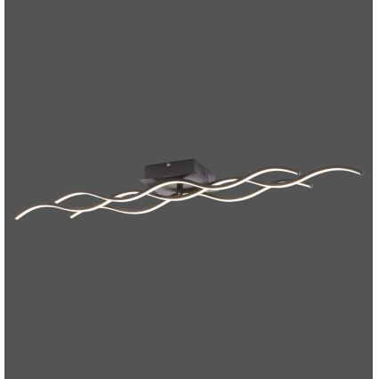 Leuchten Direkt 15166-18 - Lámpara de suspensión LED WAWE LED/28W/230V negro