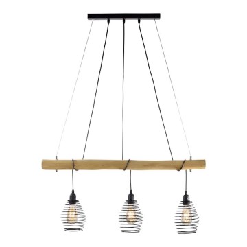 Leuchten Direkt 15526-79 - Lámpara colgante SPRING 3xE27/40W/230V Eucalyptus