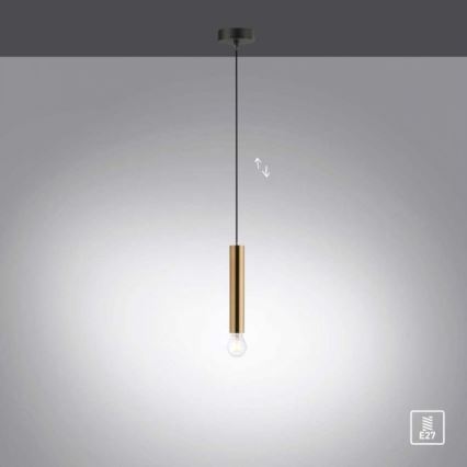 Leuchten Direkt 15617-60 - Lámpara colgante BRUNA 1xE27/60W/230V latón