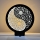 Li-Go 23607/O - Decoración LED de sobremesa regulable LED/12W/230V 20x22 cm nogal/Yin Yang