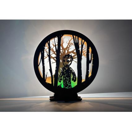 Li-Go 23613/DUB2 - Lámpara LED decorativa de sobremesa regulable LED/12W/230V 20x22 cm roble/Grut