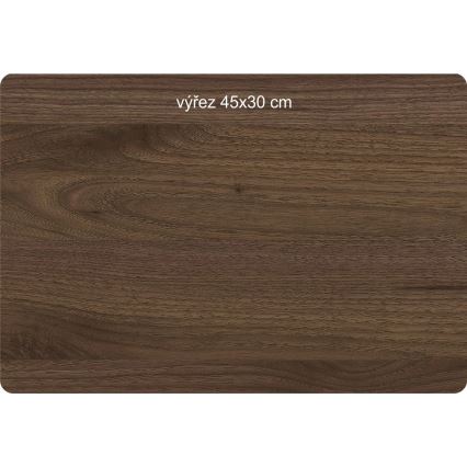 Li-Go 23654 - Lámpara decorativa de sobremesa LED regulable LED/12W/230V 20x22 cm nogal/motivo musgo