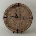 Li-Go 23682/DUB5 - Reloj de pared 1xAA Ø 32 cm roble/diente de león