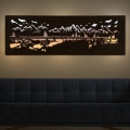Li-Go 4778/A/4 - Decoración de pared LED regulable LED/10W/5V 30000 mAh 120x40 cm roble/Lago