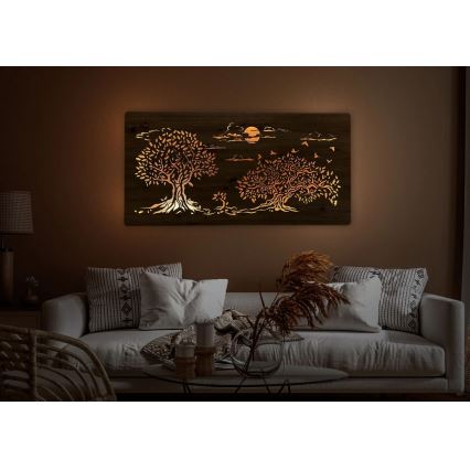 Li-Go 5307/DUB2 - Lámpara decorativa de pared LED regulable LED/24W/230V 120x60 cm roble/Tres robles