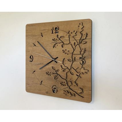Li-Go 5499/DUB2 - Reloj de pared 1xAA 40x40 cm roble