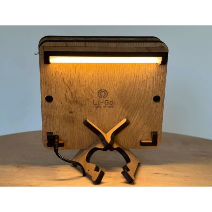 Li-Go 5788/DUB2 - LED Decoración de mesa LED/12W/230V 19x19 cm roble/El Principito