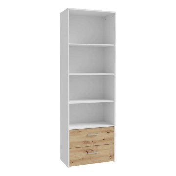 Librería URO roble artisan/blanco