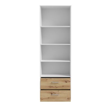 Librería URO roble artisan/blanco
