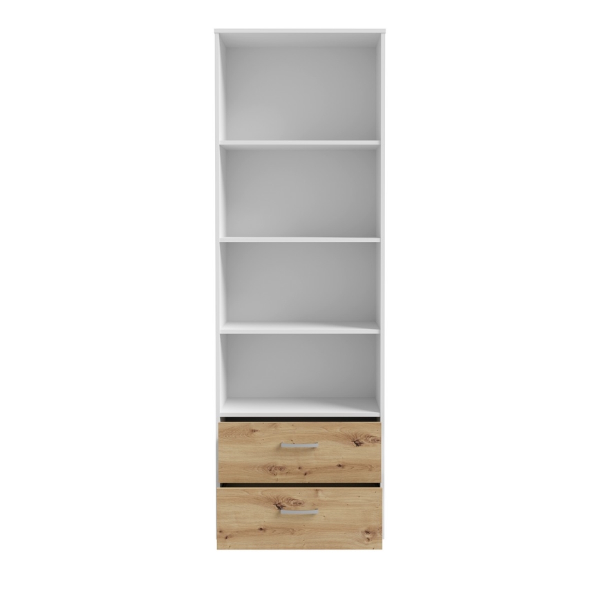 Librería URO roble artisan/blanco