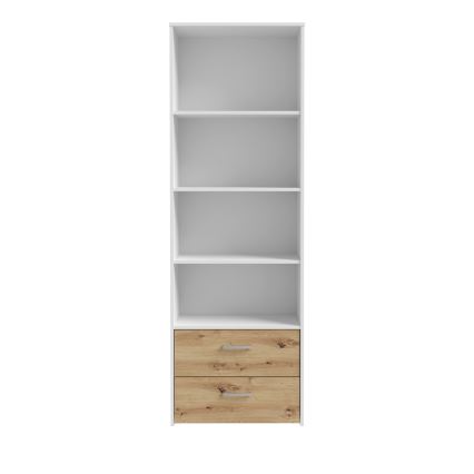 Librería URO roble artisan/blanco