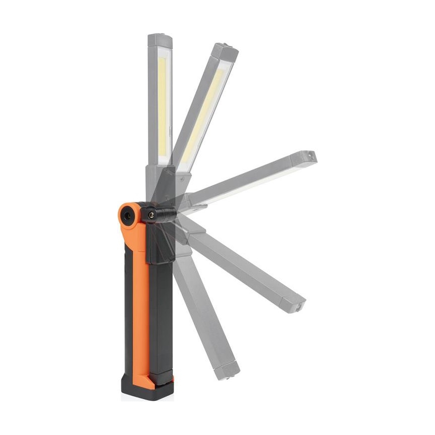 Linterna de trabajo LED recargable regulable LED/3W/5V 6500K 2000 mAh naranja/negro