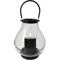 Linterna decorativa GLASSY 25 cm negra