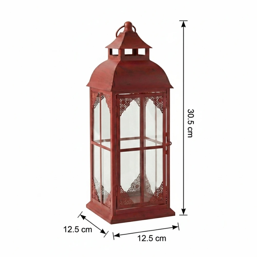 Linterna decorativa REDY 30,5 cm roja