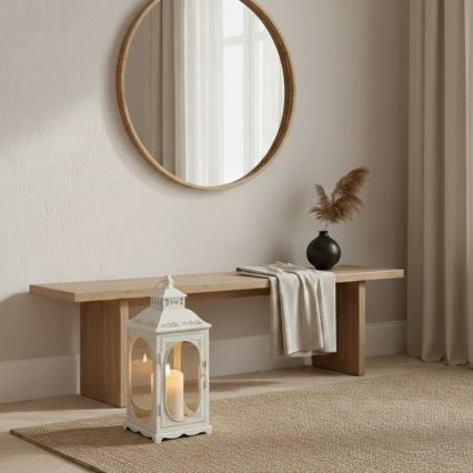 Linterna decorativa ROSEHILL 27,5 cm blanca