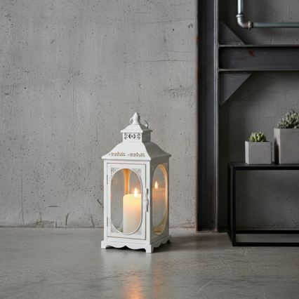 Linterna decorativa ROSEHILL 27,5 cm blanca