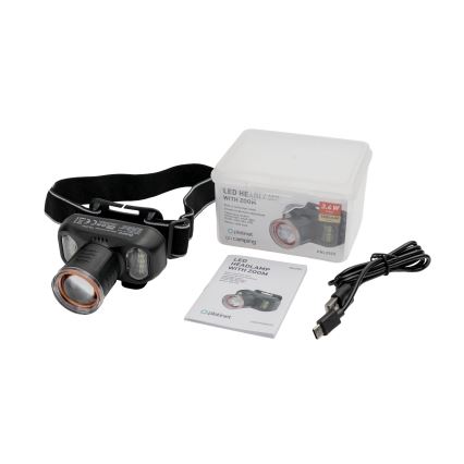 Linterna frontal LED recargable regulable LED/3,4W/5V 1500 mAh