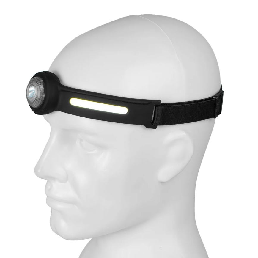 Linterna frontal LED recargable y regulable con luz roja, 550 lm, 5V, IPX4, 600 mAh