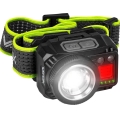 Linterna frontal LED recargable y regulable con sensor y luz roja LED/6W/5V/3xAAA IP66 500 lm 1200 mAh