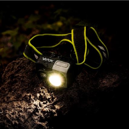 Linterna frontal LED recargable y regulable LED/10W/5V/3xAAA IP66 800 lm 1000 mAh