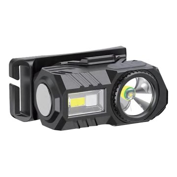 Linterna frontal LED RGBW recargable y regulable USB LED/3W/5V IP43 190 brillante 24 h 750 mAh